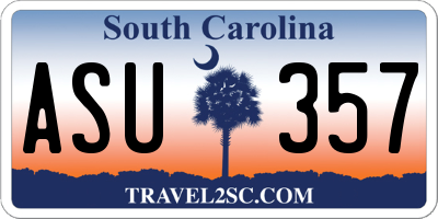 SC license plate ASU357