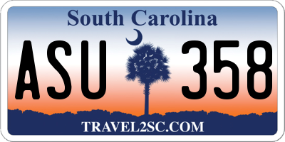 SC license plate ASU358