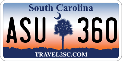 SC license plate ASU360