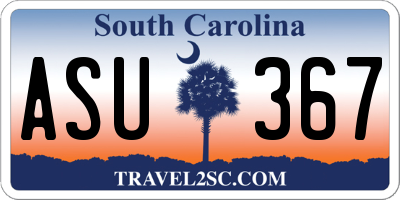 SC license plate ASU367