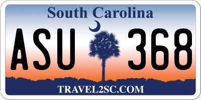 SC license plate ASU368
