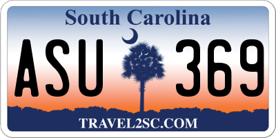 SC license plate ASU369