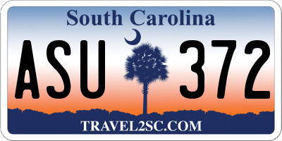 SC license plate ASU372