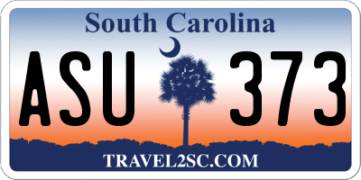 SC license plate ASU373
