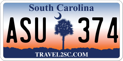 SC license plate ASU374