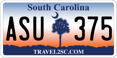 SC license plate ASU375