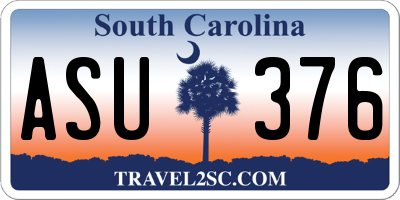 SC license plate ASU376