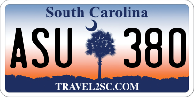 SC license plate ASU380