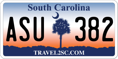 SC license plate ASU382