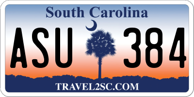 SC license plate ASU384