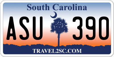 SC license plate ASU390