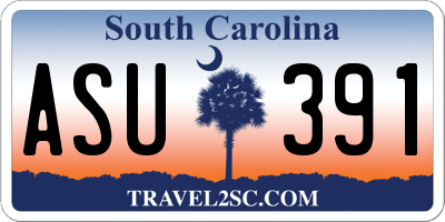 SC license plate ASU391
