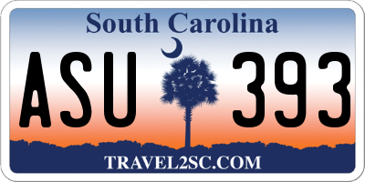 SC license plate ASU393