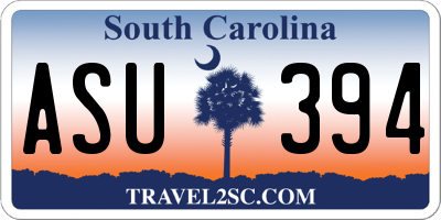 SC license plate ASU394
