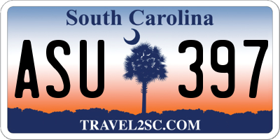 SC license plate ASU397