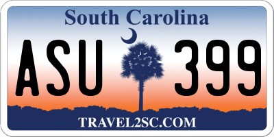 SC license plate ASU399
