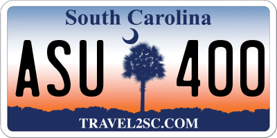 SC license plate ASU400