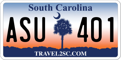 SC license plate ASU401