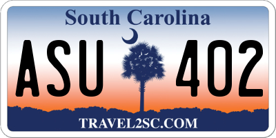 SC license plate ASU402