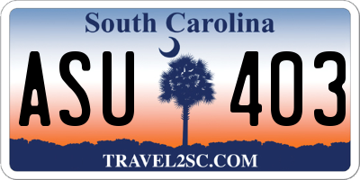SC license plate ASU403