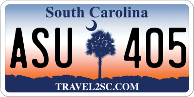 SC license plate ASU405