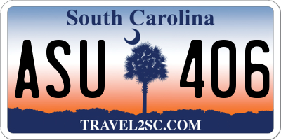 SC license plate ASU406