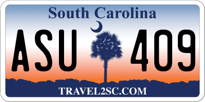 SC license plate ASU409