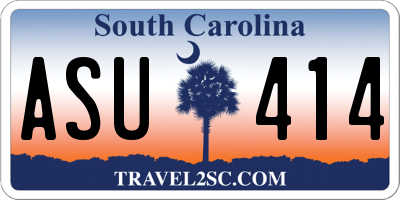 SC license plate ASU414