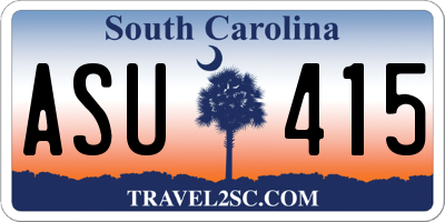 SC license plate ASU415
