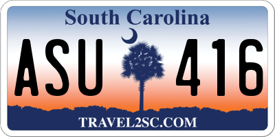 SC license plate ASU416
