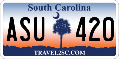 SC license plate ASU420