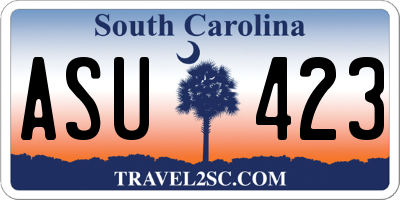 SC license plate ASU423