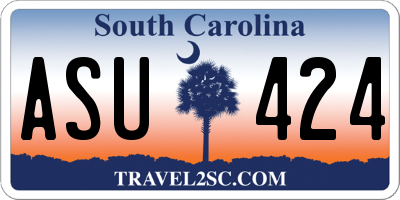 SC license plate ASU424