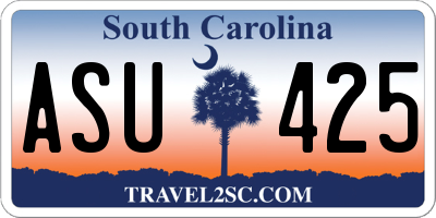 SC license plate ASU425