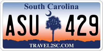 SC license plate ASU429