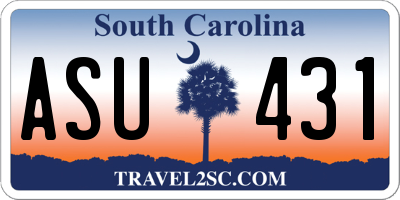 SC license plate ASU431