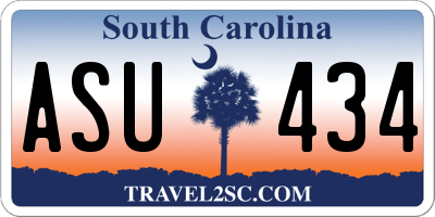 SC license plate ASU434