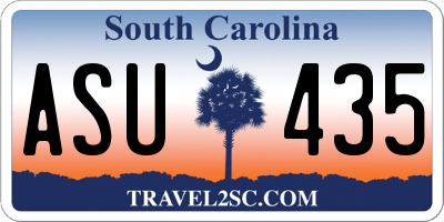 SC license plate ASU435