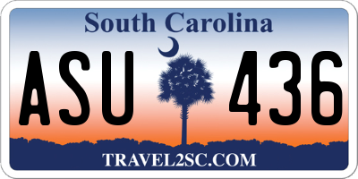 SC license plate ASU436