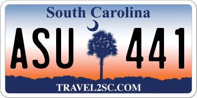 SC license plate ASU441