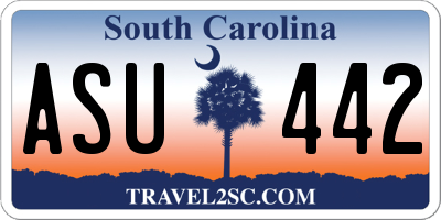 SC license plate ASU442