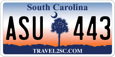 SC license plate ASU443
