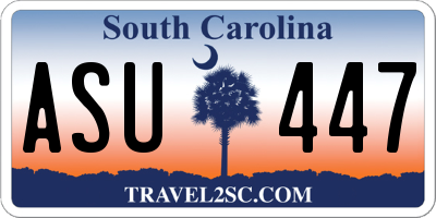 SC license plate ASU447