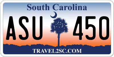 SC license plate ASU450