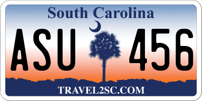 SC license plate ASU456