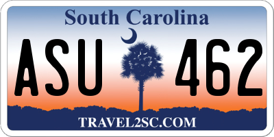 SC license plate ASU462