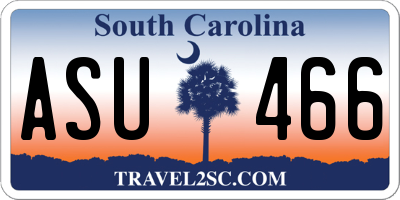 SC license plate ASU466