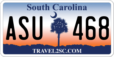 SC license plate ASU468