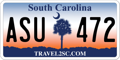SC license plate ASU472