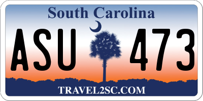 SC license plate ASU473
